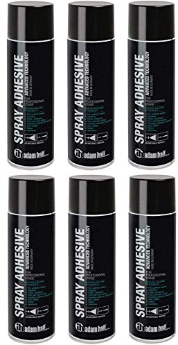 6 Dosen Adam Hall Hardware 01360 - Sprühkleber 500 ml je Dose (6 Dosen)