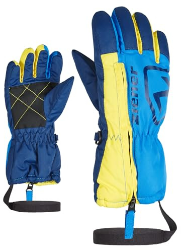 Ziener Kleinkind Leo Ski-Handschuhe/Wintersport | Langer Reißverschluss, Leash, Persian Blue, 104