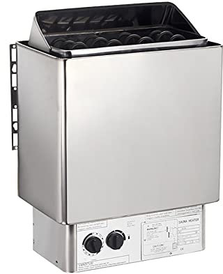 TPMOCS Poêle de Sauna 220V 3-9KW en Acier Inoxydable, Sauna Heater Sec avec Contrôleur Interne pour 2-13m³ Home Hotel Spa Douche Salle de Bains (Color : 6KW)