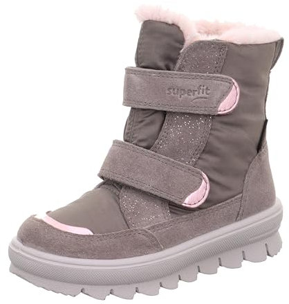 Superfit Mädchen Flavia Warm Gefütterte Gore-tex Grau/Rosa 2000 Stiefel, Grau Rosa 2000, 35 EU