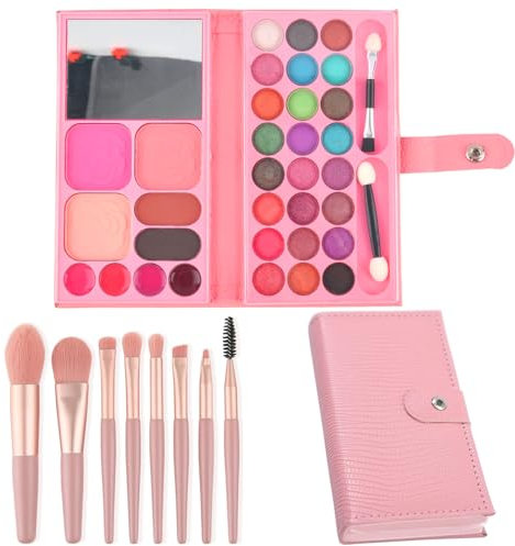 MUNSKT Set di trucco per bambini per ragazze, giocattoli per bambini Set di trucco lavabile età 3 4 5 6 7 8 9 10 11 12 Regali di compleanno per 3+ anni con 8 pezzi pennello, Natale Halloween Giorno