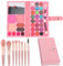 MUNSKT Ensemble de Maquillage pour Les Enfants pour Les Filles, Jouet pour Les Filles Ensemble de Maquillage Enfants Lavable l'âge 3 4 5 6 7 8 9 10 11 12 + Anniversaire Cadeau avec brosses