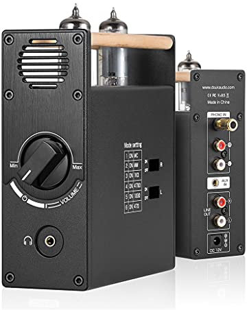 CZYGPHY Preamplificador de Tubo de vacío Mini MM/MC Etapa de Fono para Tocadiscos Preamplificador Amplificador de Auriculares de Escritorio