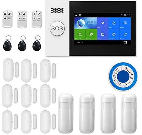 Système d'alarme de sécurité à domicile, Système d'alarme de sécurité domestique sans fil GSM sécurité à domicile antivol avec détecteur de mouvement système d'alarme antivol pour la maison, l'apparte