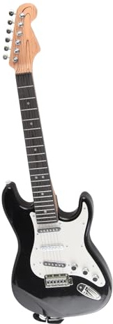 Chiyyak Mini Giocattolo per Chitarra Elettrica per Bambini Aspetto Autentico, Design Leggero e Portatile, Materiale Sicuro per i Bambini (Nero)