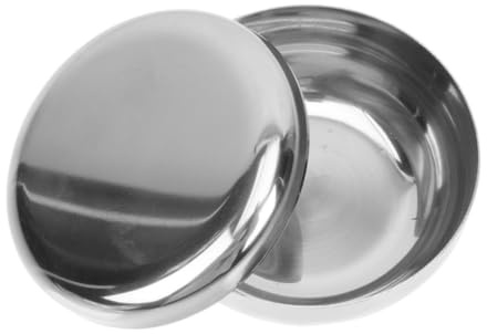 MAGICLULU Ciotola Coreana in Acciaio Inossidabile da 10cm con Coperchio, Design Singolo Strato per Riso e Zuppe, per Locale e Uso Domestico