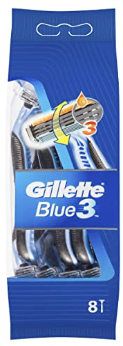 Gillette Blue3 Einwegrasierer Herren Fußball Edition, 1er Pack (1 x 8 Stück)