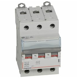 406460 Interrupteur Sectionneur Triphasé 3p 400v - 40a - 3 Modules - Bornes à Vis Legrand Dx³-is