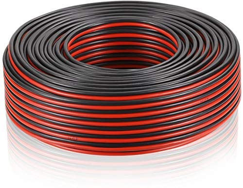 Electraline 10839 Cavo Hi-Fi 03VH-H per Altoparlanti, Sezione 2x0.75mm, 50 mt, Nero/Rosso