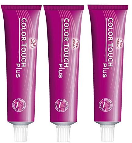 3er Wella Professionals Color Touch Plus 55/03 Hellbraun Intensiv Natur Gold 60 ml