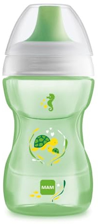 MAM Tasse Fun To Drink Cup avec poignées et bec rigide 8+ mois, 270 ml, neutre