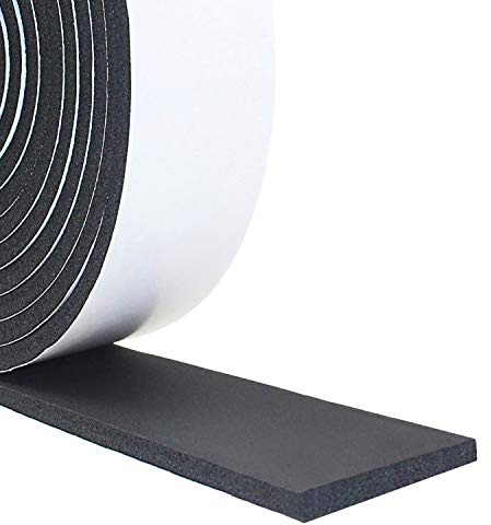 Foam Insulation Tape Self Adhesive, 50mm(W) x6mm(T) x 4M(L) Weather Strip Foam Tape, Door Window draught excluder, Window Insulation, Door insulation strip, Soundproof, Anti-Collision, Shockproof