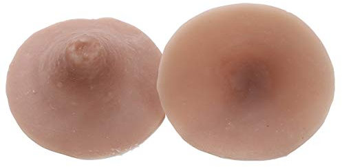 Aislor 1 Paire Mamelon Tetons Crossdresser en Silicone Réalité Poitrine pour Travestis Crossdresser Faux Seins Accessoires Réalistes Mastectomie D'inserts Rose foncé Taille Unique
