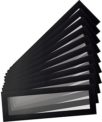 Tarifold Es 195207 - Pack mit 10 magnetischen Rahmen, A5/A4, für Etiketten (H 55 x L 210 mm), Magnet PRO für magnetische Whiteboards, Schwarz