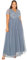 Maya Deluxe Damen Maya Deluxe Stripe Embellished Maxi With Sash Belt Bridesmaid Dress, Dusty Blue, 52 EU