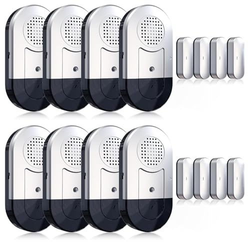 Daytech – Alarme Porte et Fenêtre, Alarme Maison sans Fil pour Enfants et Maison, Installation Facile, Alarme Sonore Réglable, Longue Durée de Piles, pour Maison, Garage et Camping-Car (Lot de 8)