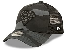 New Era Superman Truckercap für Kinder DC Snapback-Verschluss Mesh Camouflage schwarz Basecap Junge Mädchen - Child