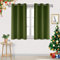 DWCN Blackout Curtains Bedroom Curtains Eyelet Green Curtains for Living Room Curtains & Draps Thermal Curtains 46 x 54 Inch 2 Panels