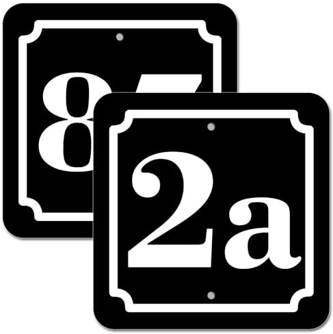 Hausnummer Schild Aluverbund 10x10 cm schwarz für Zaun Gartentor Tür