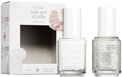 essie nail art studio Set milky way (Nagellack Nr. 1 blanc, special effects Nagellack Nr. 10 separated starlight)
