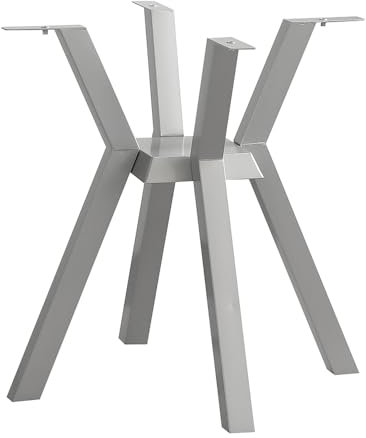 sumatos Metal Table Base，Modern Coffee Table Legs 28 Inch, Dining Furniture Legs for Glass, Marble, and Wood Table Tops, Heavy Duty Desk Legs for Home,Kitchen,Office (Silver)