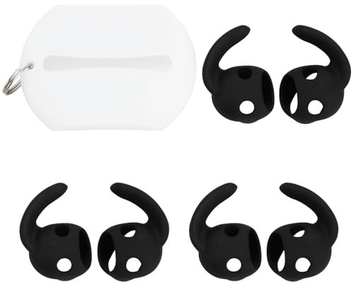 Be In Your Mind 3 Pares de Ganchos para Las Orejas Fundas de Silicona Antideslizantes con Bolsa de Silicona Adicional Accesorios para Auriculares Compatibles con B-Eats Studio Buds 2021 Negro