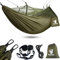 Kiaitre Hängematte, Hängematte Outdoor mit Moskitonetz - 260 x 130 cm Leichte Nylon Hängematte für Rucksacktouren, Camping, Wandern und Strandabenteuer - 200kg Tragfähigkeit