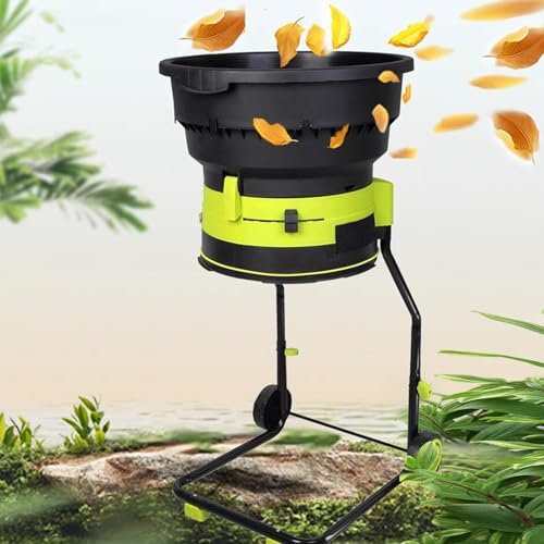 Broyeur De Feuilles De Jardin 2500 W Avec Roues Et Sac De Rangement, Broyeur De Compost à Feuilles, Broyeur électrique 8000 Tr/Min, Pour Le Nettoyage De La Cour, Le Compostage,Powercord×40m