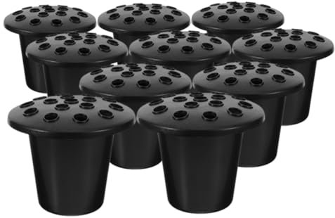 YARNOW Ensemble De Vases Commémoratifs pour Cimetière 10 Pièces Porte-Fleurs en Plastique Jardinière Décorative pour Pierre Tombale De Jardin