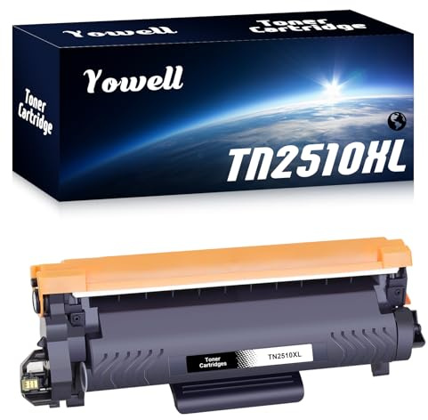 Yowell 1 x TN2510XL toner kompatibel med Brother TN2510XL | för Brother HL-L2400DW HL-L2445DW DCP-L2660DW DCP-2620DW MFC-L2800DW MFC-2835DW MFC-L2860DW