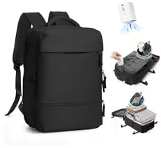SZLX Sac à Dos Sous Vide Bagage à Main Pour Femmes, Sac à Dos Airbag Avec Système De Vide Pour Le Voyage, Ryanair Travel Ruscksack Taille Cabine Avec Pompe étanche Valise Sous Vide Pour Homme