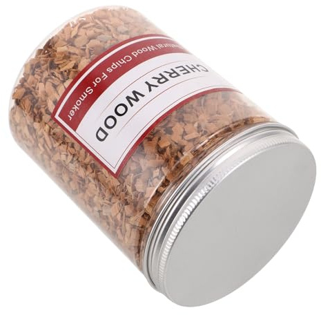TOYANDONA Astillas para Ahumar de Madera de Cerezo 125 G Tamaño Mediano para Barbacoa al Aire Libre Trozos para Parrilla de Gas y Cócteles Ideales para Camping y Cocina Molecular