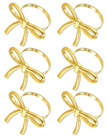 Servettringar - Elegant Metallrosformad Spänne - Set Med Servettringar För Att Hålla Servetter,För Bord, Middagar, Inredning, Fest, Bröllop, Jul, Thanksgiving, Påsk