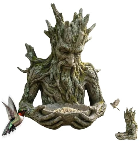 Mangiatoio Per Uccelli Da Esterno - Stazione Di Alimentazione Con Albero Antico Millenario Per Esterno - Stazione Di Alimentazione Per Passeri | per Giardino Cortile Portico