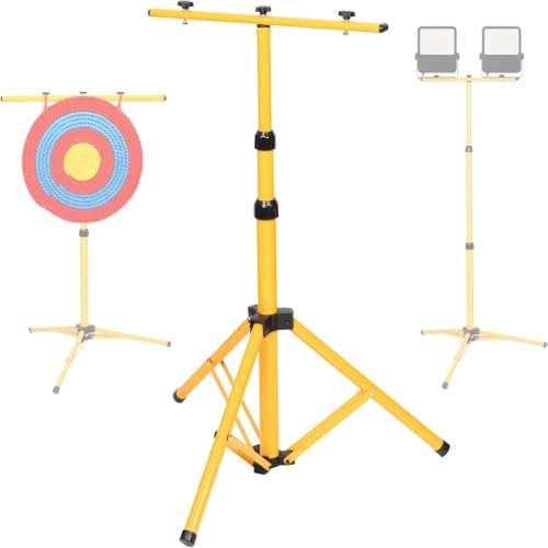 Soporte Para Diana De Tiro Con Arco, Trípode De Metal Plegable y Ajustable Para Arco y Flecha, Ideal Para Patios Traseros y Campos De Tiro. Soporte Colgante Para Dianas De Paja y Luces De Trabajo
