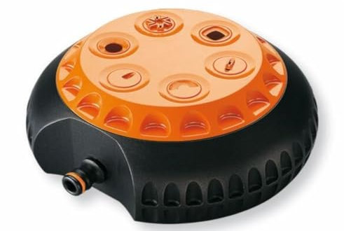 Claber 8654 Irrigatori Rotanti Multifunzione, Nero/Arancione