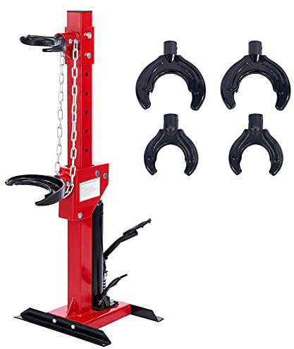 Orion Motor Tech Compresseur de Ressort Amortisseur Hydraulique Capacité 3T avec 4 Pinces de Serrage 7 Trous pour Réglage de Hauteur Opération à Pieds pour Réparation des Voitures Camions Caravanes