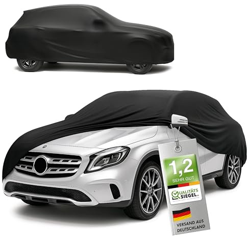 WALSER Premium skydd bil inomhus stretch plus kvalitetsvinnare mycket bra* bilskydd vinter bilgarage skydd bilpresenning vinter bilgarage skydd vinter bil presenning SUV M svart