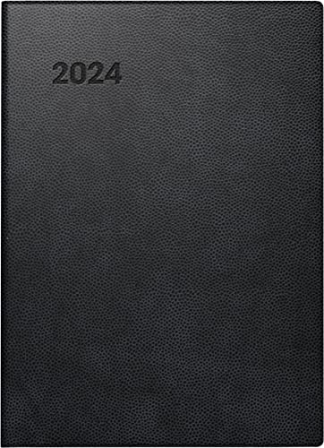 BRUNNEN Wochenkalender Modell 731 2024 2 Seiten = 1 Woche Blattgröße 10 x 14 cm schwarz