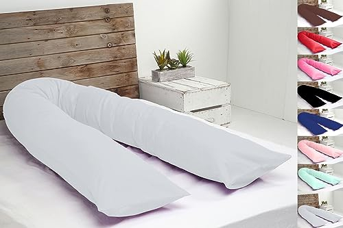 LANDSTER Schwangerschaftskissen Seitenschläferkissen Schlafkissen Ganzkörperkissen Stillkissen Pregnancy Pillow Body Pillow U förmiges Kissen mit Kissenbezug (U-Förmiges, Grau)