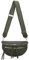 ITALYSHOP24 Damen Tasche Umhängetasche Brusttasche Muster Gürtel Bauchtasche Crossbody Gürteltasche Hüfttasche Crossover Bodybag Schultertasche Handytasche Leder Optik Olivgrün S