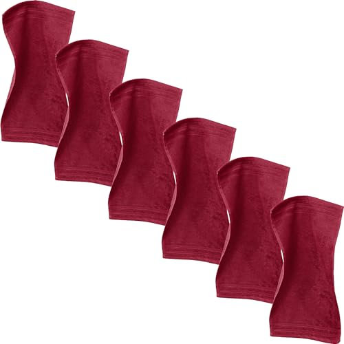 Erwin Müller Gästetuch Heidelberg 6er- Pack, 100% Baumwolle weinrot Größe 30x50 cm - weiche Qualität, saugstark und strapazierfähig - praktisch durch Schlaufe