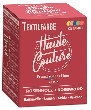 Haute Couture - Teinture Textile Bois de Rose - 350g Tout-en-un - Prêt à l'emploi pour Vêtements et Tissus