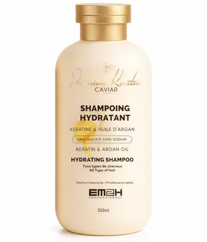 Premium Keratin Caviar Hydrating Shampoo Sulfate Free | Feuchtigkeitsspendendes Shampoo ohne Sulfate | 300 ml
