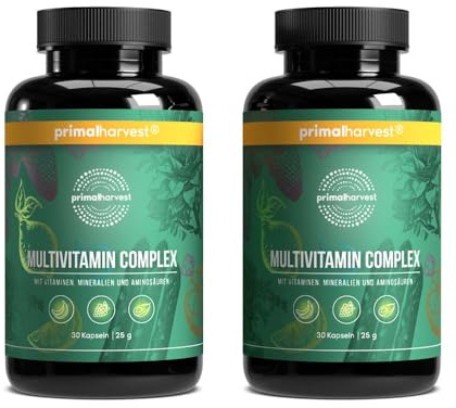 Complejo Multivitamínico de Primal Harvest - Suplemento diario con Biotina, Zinc y complejo vitamínico, alta dosificación, para hombres y mujeres, 30 cápsulas (2)