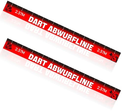 2 Stück Abwurflinie Dart 56 * 5cm Aufkleber Matte Boden Oche Line Dart Zubehör für Steeldarts und Softdarts
