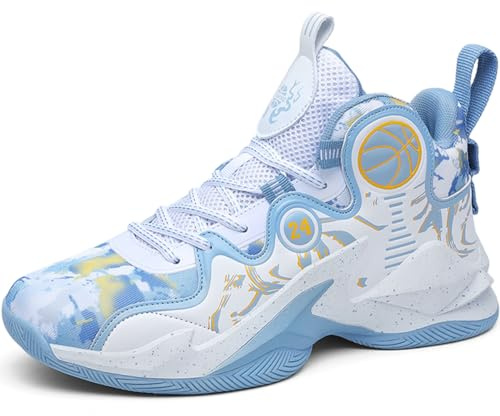 Kmrlofiy Basketsko för män, mode, halkfria, sneakers, unisex, sportskor i gummi, lätt yttersula som andas, sport, ungdomssneaker, Sneaker 25, 45 EU