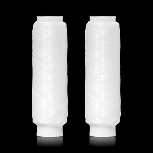 Nogeqi 250 m de fil de pêche en nylon 0,2 mm - Transparent - Indéchirable - Haute résistance - 2 rouleaux de fil de pêche pour la pêche, les appâts, les bijoux, le bricolage