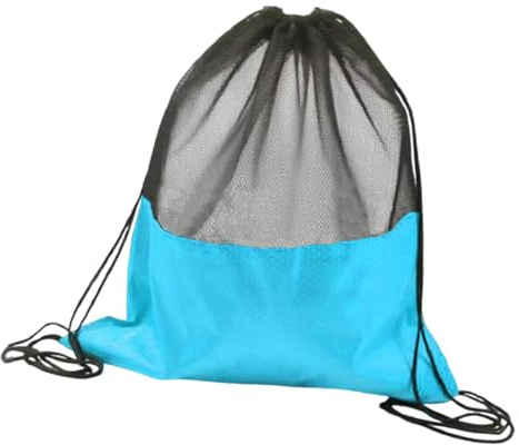 LeeQinersw Zaino con Coulisse Zainetto Casual da Giorno Borsa a Sacco per Palloni Borsa a Rete da Calcio Sacca Sportiva Impermeabile Adatto Libero Pale, Lago Blu