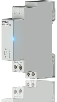 Theben 3120130 OKTO ES12-230 Stromstoßschalter I Stromstoßrelais I 230V I Elektronisch I DIN-Schiene I Hutschiene I 1 Schließer I LED BIS 600W I Lichtsteuerung